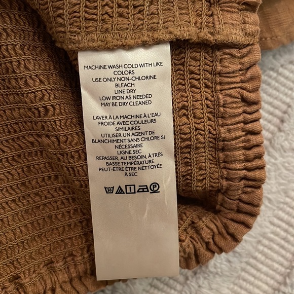 *NWT* Anthropologie Maeve Ruffled Smocked Crop Top - Picture 3 of 10